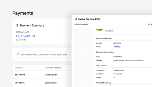 Payments & Invoicing screenshot placeholder